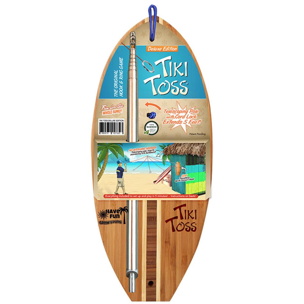 Tiki Toss Surf Deluxe hook-and-ring toss game