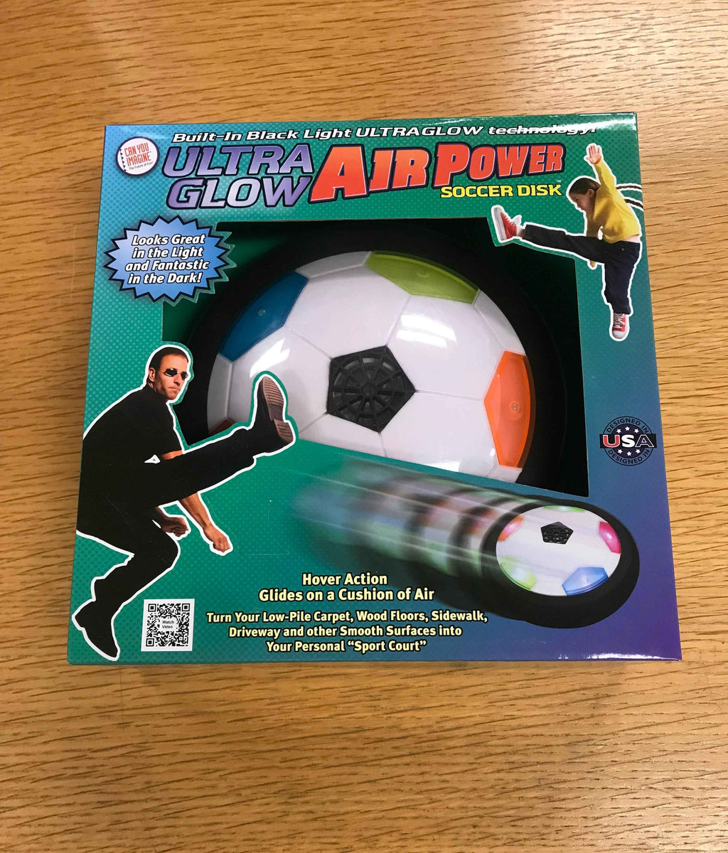 Air Power Soccer Disk Ultraglow in its retail box