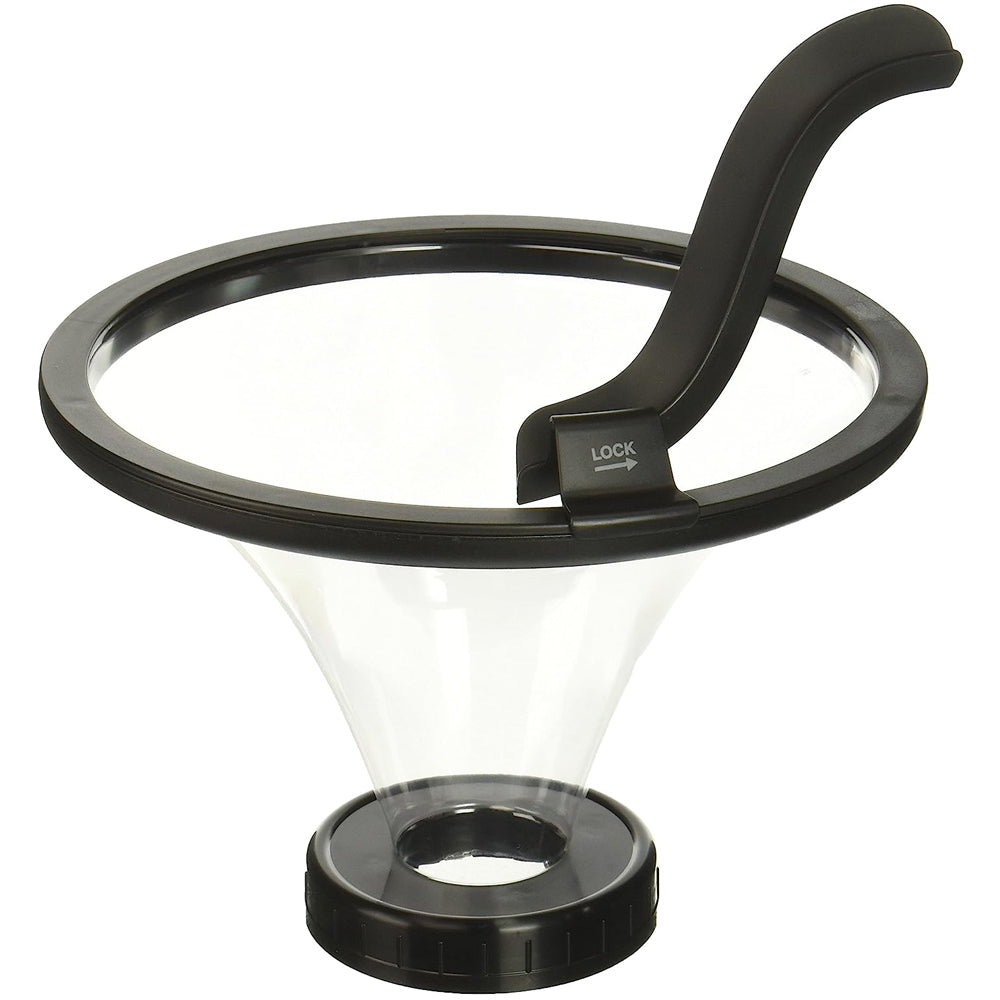 Vortex Bank III coin funnel with a black spiral ramp and clear cone