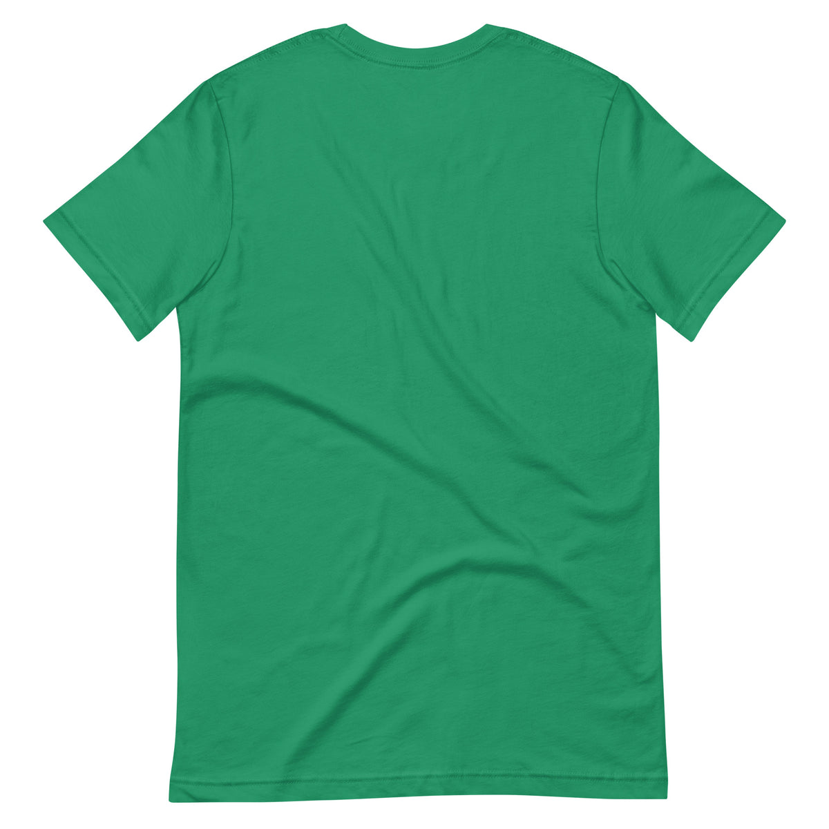 Back of the Kelly green Big Kid Christmas Sweater Tee, plain with no print